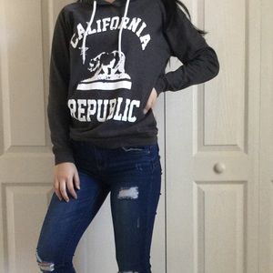 Medium grey California Republic hoodie